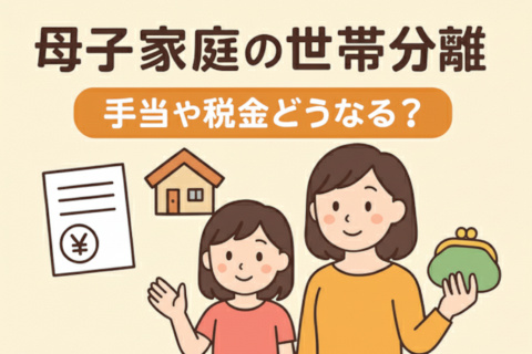 母子家庭と世帯分離の条件や税金の解説